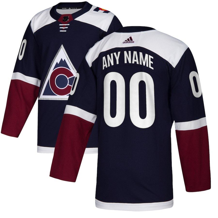 Men NHL adidas Colorado Avalanche Navy Alternate Authentic Custom Jersey